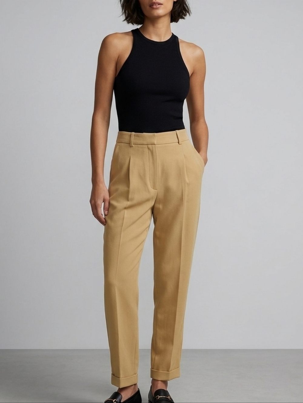 Aritzia Wilfred Dashwood Sand Beige Dress Pants Size 12 Fits Large Professional